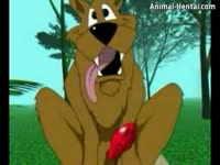 Animal Hentai Sex - Blonde cutie gets her pussy abused by a horny dog
